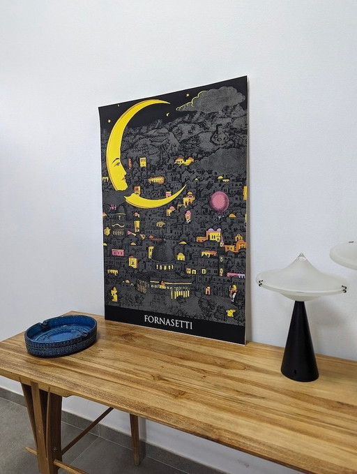 Vintage Poster ”Night Over Jerusalem” By Piero Fornasetti