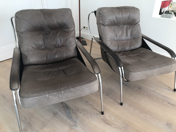 Image 1 of 2x Zanotta Maggiolina Lounge Chairs