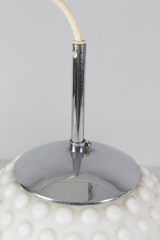 Image 1 of Lampada da soffitto in vetro opalino Bubble Space Age di Rolf Krüger per Staff, Germania, anni '70