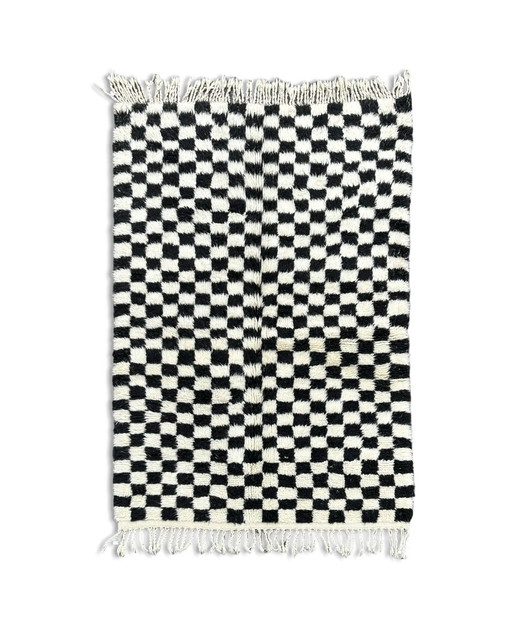 Checkered Wool Rug 