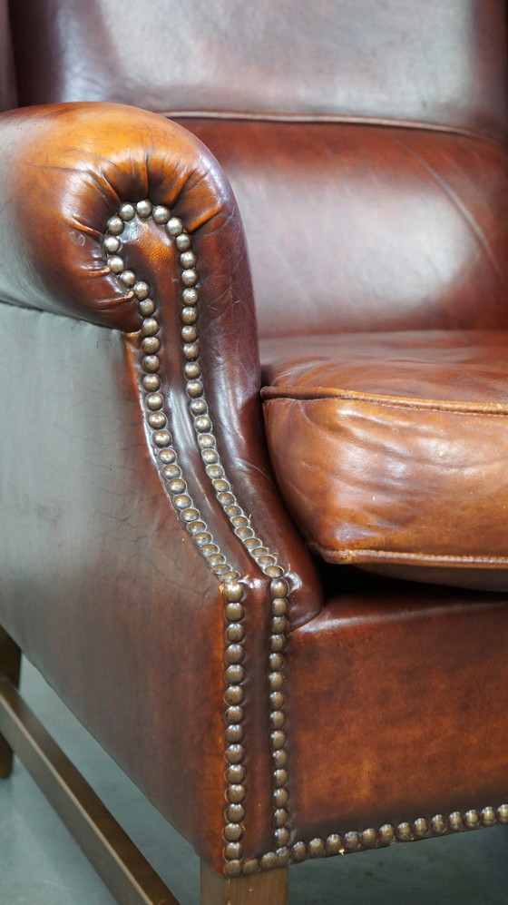 Image 1 of Large Sheep Leather Ear Armchair