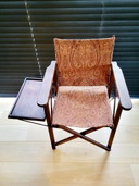 Vintage Wooden Folding Chair With Folding Table