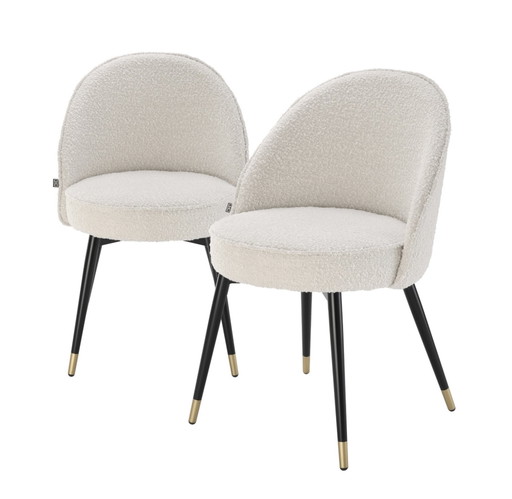 6x chaises Eichholtz Cooper Bouclé