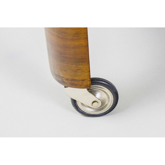 Image 1 of Vintage Art Deco trolley in walnut and chrome steel for Thonet, Austria 1930