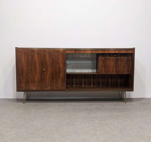 Varnished Burr Walnut Sideboard