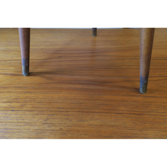 Image 1 of Mid century teak and brass planter on splayed legs, 1960s