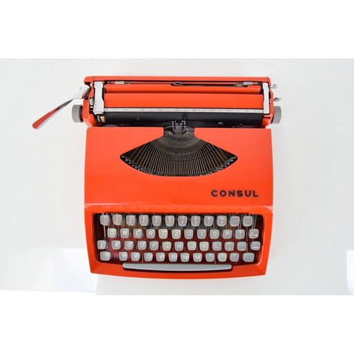 Vintage typewriter "Consul" in metal and plastic, Czechoslovakia 1960