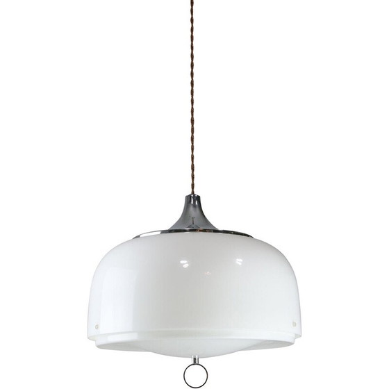 Image 1 of Vintage white Space Age pendant lamp by Guzzini