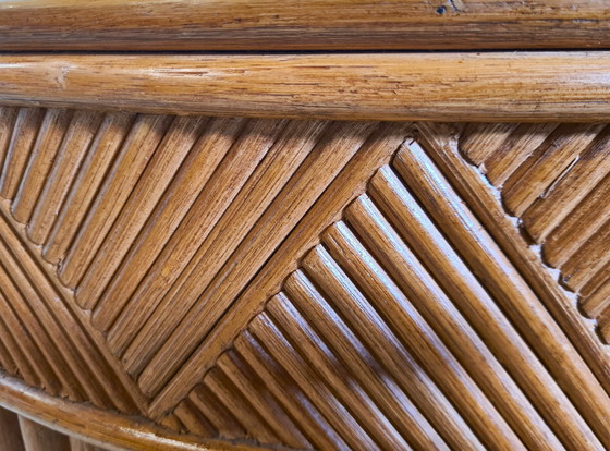 Image 1 of Mcguire Wheat Sheaf Coffee Table, 1970S