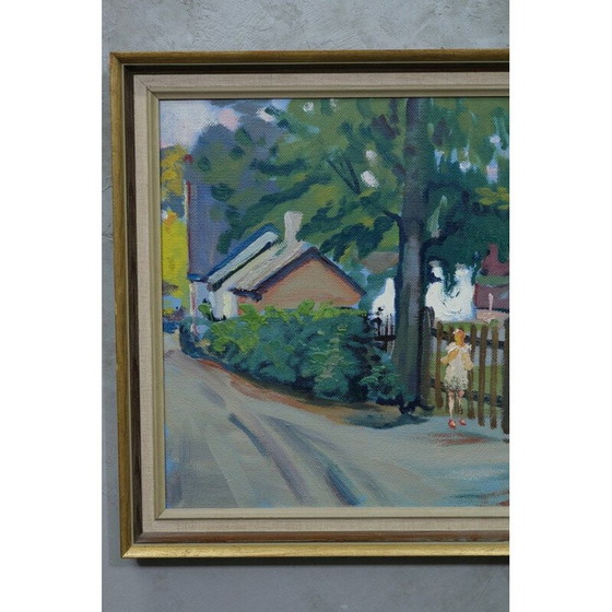Image 1 of Vintage painting by Hjamar Larsson, Sweden 1946