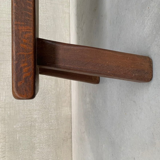 Image 1 of Vintage brutalist oak coffee table, Belgium 1970