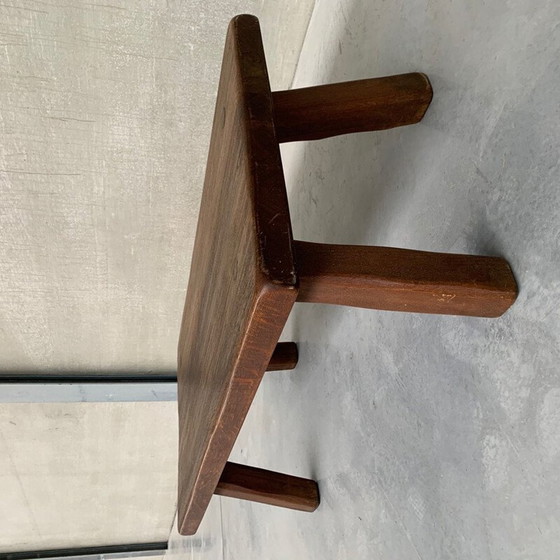 Image 1 of Vintage brutalist oak coffee table, Belgium 1970