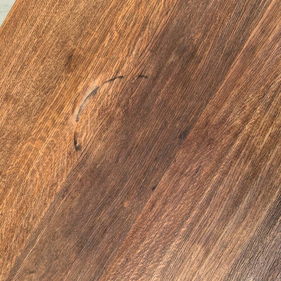 Image 1 of Vintage brutalist oak coffee table, Belgium 1970