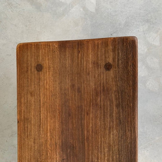 Image 1 of Vintage brutalist oak coffee table, Belgium 1970