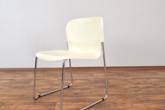 Image 1 of Sm400K White Swing Chair By Gerd Lange For Drabert, Set Of 4, 1980S