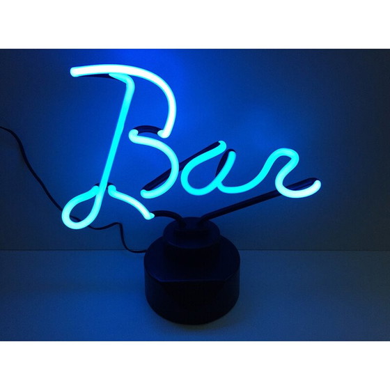 Image 1 of Vintage Art Modern light sign to place blue neon