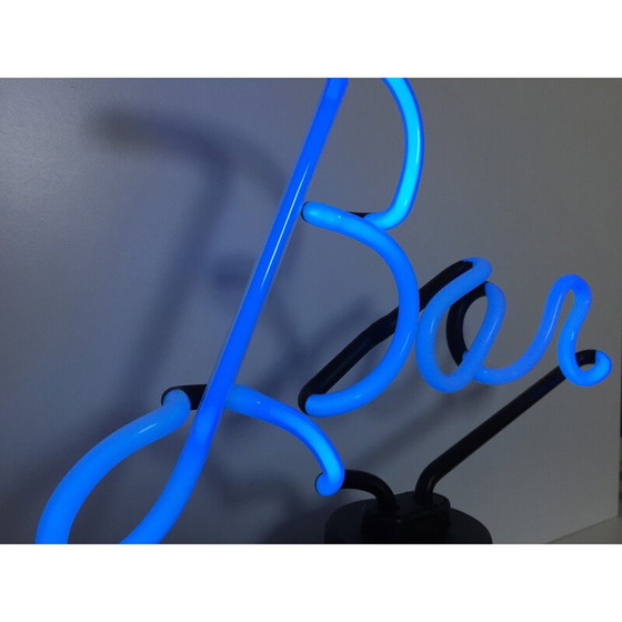 Image 1 of Vintage Art Modern light sign to place blue neon