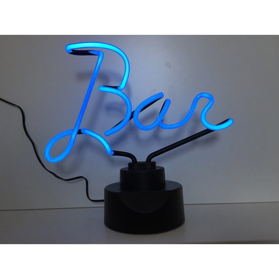 Image 1 of Vintage Art Modern light sign to place blue neon
