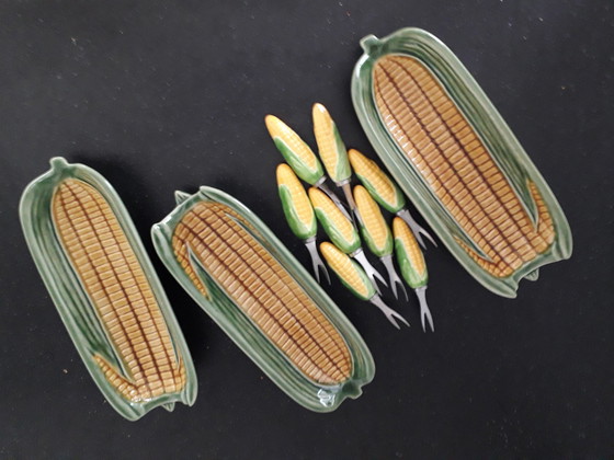 Image 1 of Bordallo Pinheiro corn cob dishes and holders