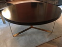2x beautiful round black side tables