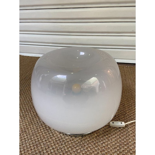 Vintage Mazzega lamp in glass and aluminium, 1970