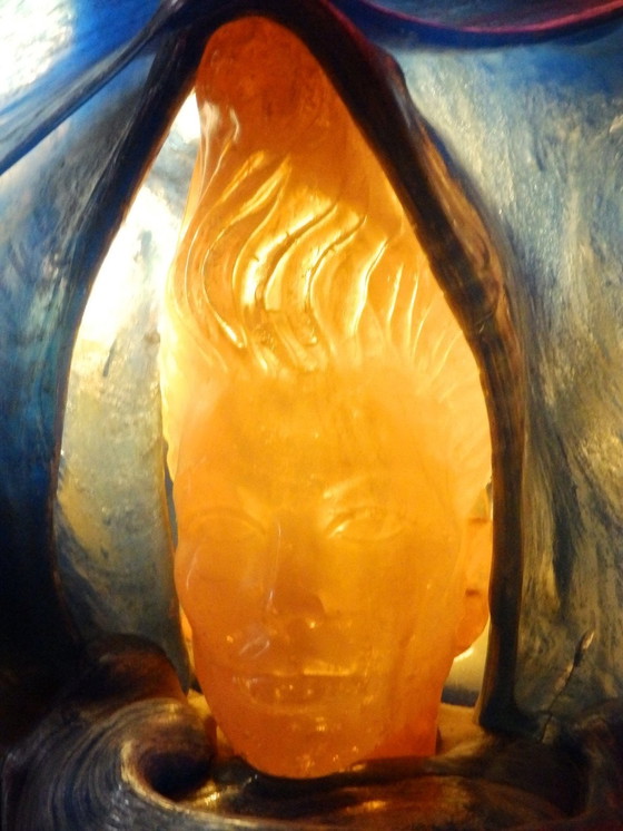 Image 1 of Remo Pintus - Modernist Resin Lighting Sculpture - Vintage