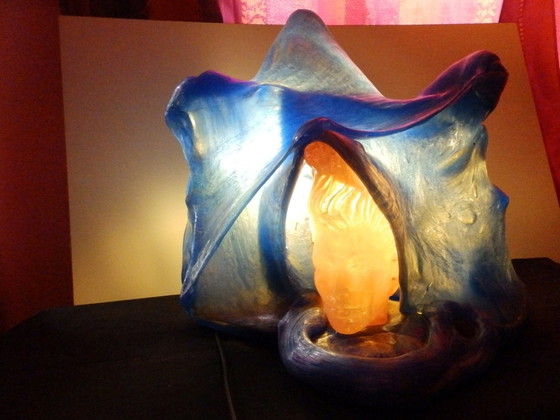 Image 1 of Remo Pintus - Modernist Resin Lighting Sculpture - Vintage