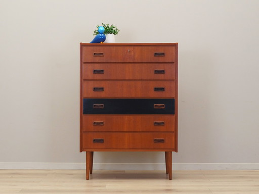 Teak Chest Of Drawers, Danish Design, 1970S, Production: Denmark