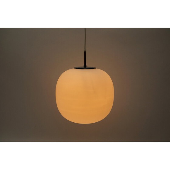 Image 1 of Vintage opaline glass ceiling lamp for Limburg, Germany 1960