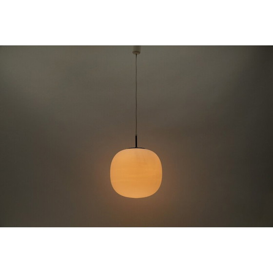 Image 1 of Vintage opaline glass ceiling lamp for Limburg, Germany 1960