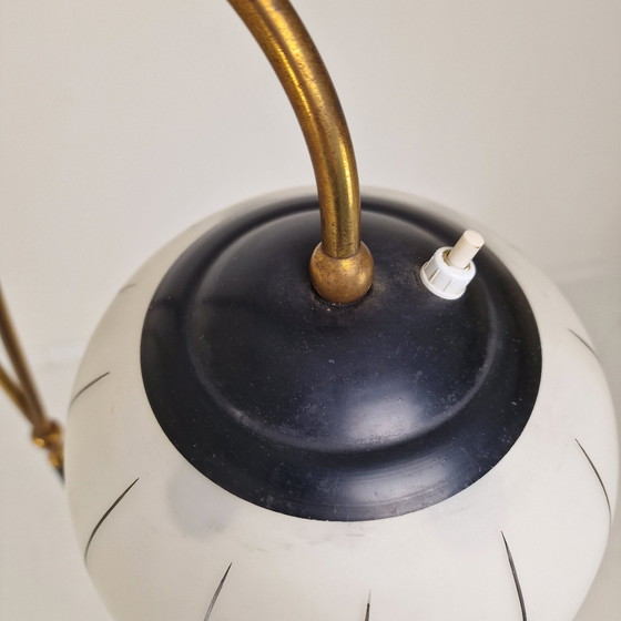 Image 1 of Lampada da terra con piede in marmo e vetro opalino, Italia anni '60