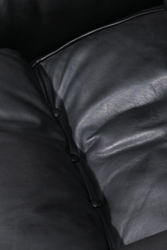 Image 1 of Luciano Frigerio "Rancero" leather lounge chair - 1970s Italian design