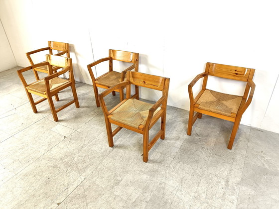 Image 1 of Vintage scandinavian pine wood dining chairs, 1960s by GM Mobler