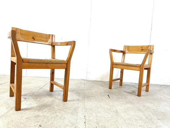Image 1 of Vintage scandinavian pine wood dining chairs, 1960s by GM Mobler