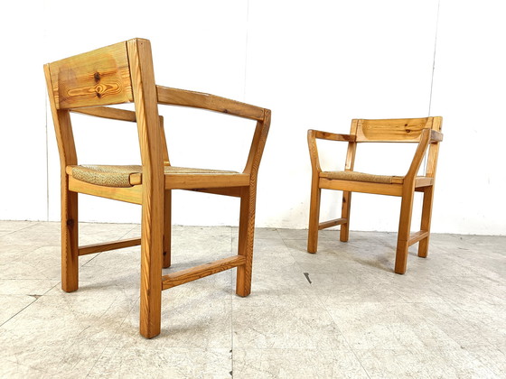 Image 1 of Vintage scandinavian pine wood dining chairs, 1960s by GM Mobler