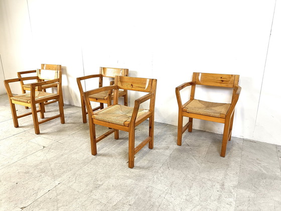 Image 1 of Vintage scandinavian pine wood dining chairs, 1960s by GM Mobler