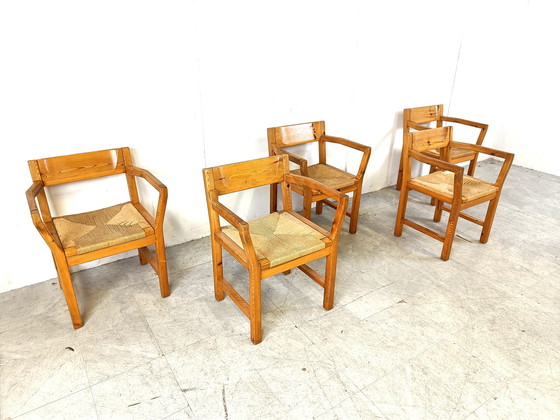 Image 1 of Vintage scandinavian pine wood dining chairs, 1960s by GM Mobler