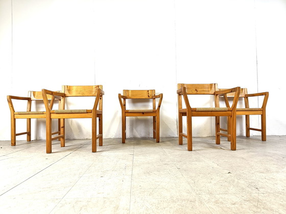 Image 1 of Vintage scandinavian pine wood dining chairs, 1960s by GM Mobler