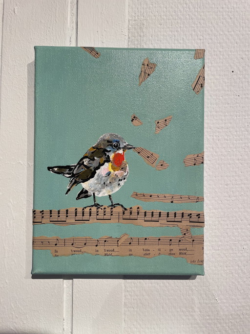 Painting Of A Little Flycatcher