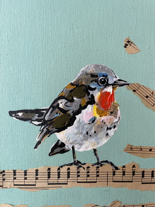 Painting Of A Little Flycatcher