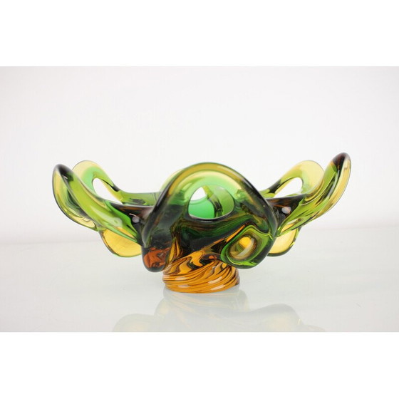 Image 1 of Vintage art glass bowl by Josef Hospodka, Czechoslovakia 1960s