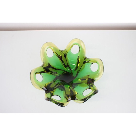 Image 1 of Vintage art glass bowl by Josef Hospodka, Czechoslovakia 1960s