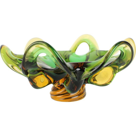 Image 1 of Vintage art glass bowl by Josef Hospodka, Czechoslovakia 1960s