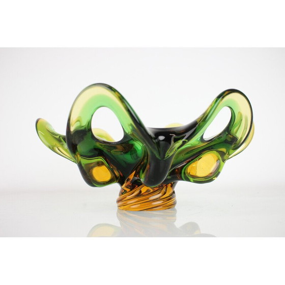 Image 1 of Vintage art glass bowl by Josef Hospodka, Czechoslovakia 1960s