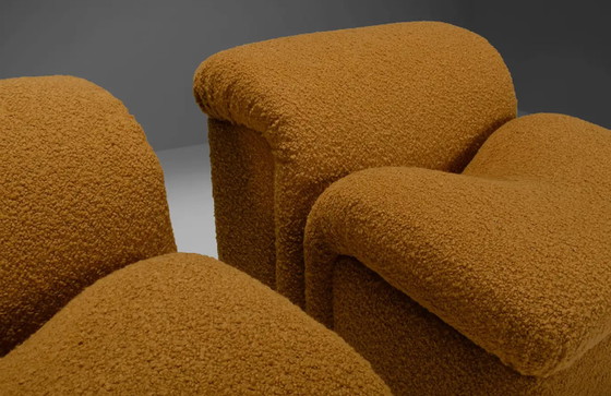 Image 1 of 2x MetalArte Bouclé 'Onda' Lounge Chairs