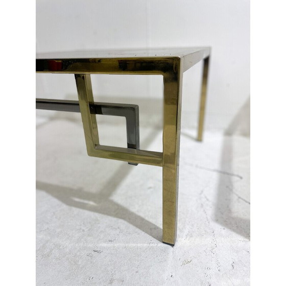 Image 1 of Pair of vintage metal and glass side tables, Italy 1970