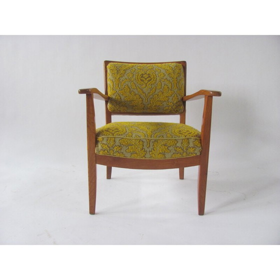 Image 1 of Vintage lady's armchair in yellow, Czechoslovakia 1940