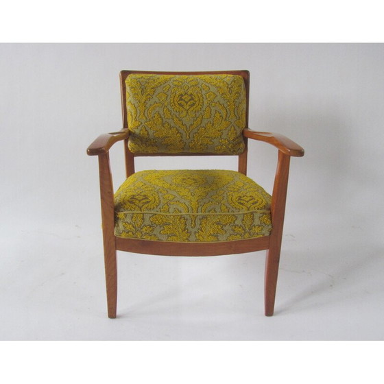 Image 1 of Vintage lady's armchair in yellow, Czechoslovakia 1940