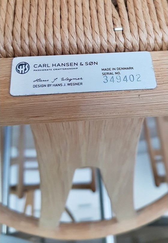 Image 1 of Carl Hansen Dining Table + Chairs (Ch388 + Ch24)