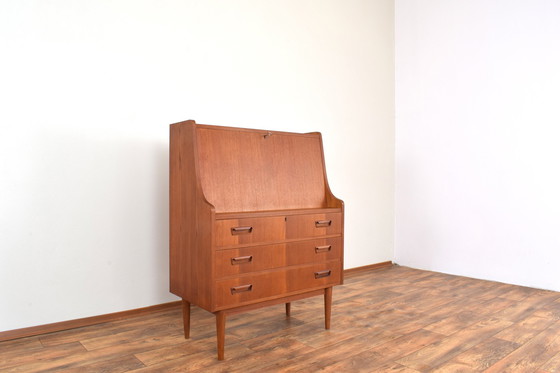 Image 1 of Mid-Century Danish Teak Secretary By Gunnar Nielsen For Tibergaard, 1960S.